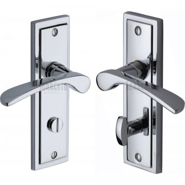 Click Here To Enlarge This Photo Of BOS1030-PC M&period;Marcus Sorrento Door Handle For Bathroom Boston Design Polished Chrome Finish