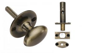BT5&plus;RB7-AT Heritage Brass Oval Thumbturn with Bolt Antique Brass Finish