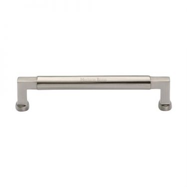 Click Here To Enlarge This Photo Of C0312 160-SN Heritage Brass Cabinet Pull Bauhaus Design 160mm ctc Satin Nickel Finish