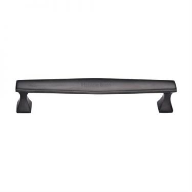 Click Here To Enlarge This Photo Of C0334 254-BKMT Heritage Brass Cabinet Pull Deco Design 254mm ctc Matt Black Finish