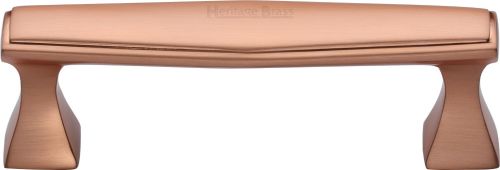 Click Here To Enlarge This Photo Of C0334 96-SRG Heritage Brass Cabinet Pull Deco Design 96mm ctc Satin Rose Gold Finish