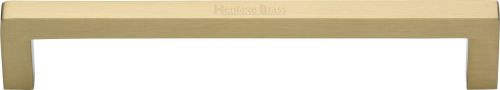 Click Here To Enlarge This Photo Of C0339 160-SB Heritage Brass Cabinet Pull City Design 160mm ctc Satin Brass Finish