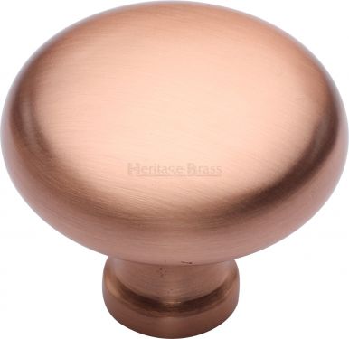 Click Here To Enlarge This Photo Of C113 38-SRG Heritage Brass Cabinet Knob Victorian Round Design 38mm Satin Rose Gold Finish