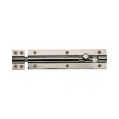 C1584 6-PNF Heritage Brass Door Bolt Straight 6" x 1 &half;"" Polished Nickel Finish