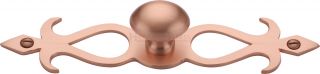 C3072 32-SRG Heritage Brass Cabinet Knob Oval&sol;Backplate Design 32mm Satin Rose Gold Finish