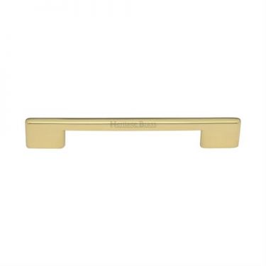 Click Here To Enlarge This Photo Of C3681 128-PB Heritage Brass Cabinet Pull Victorian Design 128mm ctc Polished Brass Finish