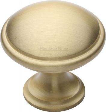 Click Here To Enlarge This Photo Of C3950 32-SB Heritage Brass Cabinet Knob Domed Design 32mm Satin Brass Finish