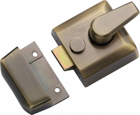 Click Here To Enlarge This Photo Of NL3040-AT M&period;Marcus York 40mm Std&period; Nightlatch Antique Brass Finish