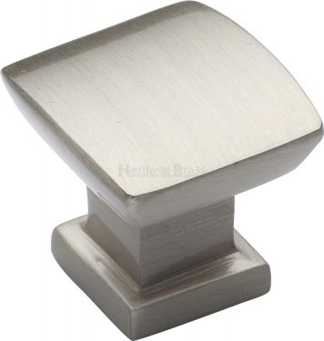 Click Here To Enlarge This Photo Of C4382 25-SN Heritage Brass Cabinet Knob Plinth Design with Base 25mm Satin Nickel Finish