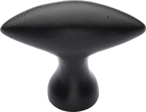 Click Here To Enlarge This Photo Of FB112 50 M&period;Marcus Black Iron Rustic Cabinet Knob Elliptic Design 50mm