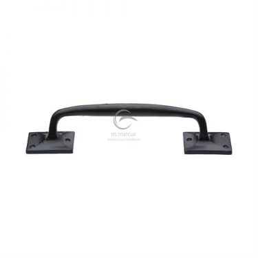 Click Here To Enlarge This Photo Of FB1150 305 M&period;Marcus Black Iron Rustic Door Pull Handle Cranked Design 12"