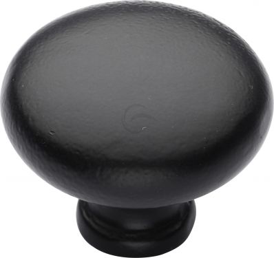 Click Here To Enlarge This Photo Of FB117 32 M&period;Marcus Black Iron Rustic Cabinet Knob Round Design 32mm