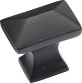FB2232 M&period;Marcus Black Iron Rustic Cabinet Knob Pyramid Design 35mm
