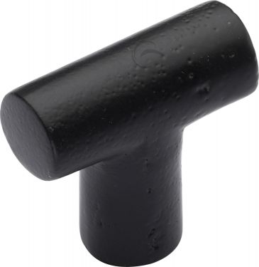 Click Here To Enlarge This Photo Of FB2234 M&period;Marcus Black Iron Rustic Cabinet Knob T Shaped Design 35mm