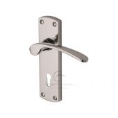 PR400-PC M&period;Marcus Project Hardware Door Handle Lever Lock Luca Design Polished Chrome Finish