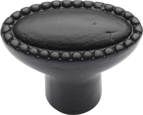 Click Here To Enlarge This Photo Of FB3621 M&period;Marcus Black Iron Rustic Cabinet Knob Opal Design 38mm