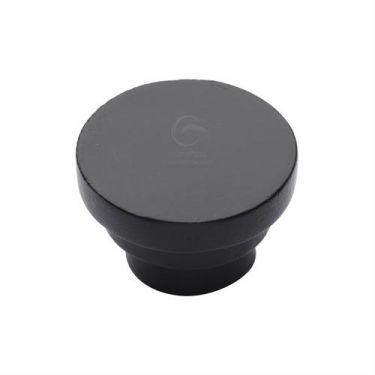 Click Here To Enlarge This Photo Of FB3624 38 M&period;Marcus Black Iron Rustic Cabinet Knob Round Stepped Design 38mm