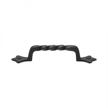 Click Here To Enlarge This Photo Of FB370 143 M&period;Marcus Black Iron Rustic Cabinet Pull Twist Design 143mm ctc