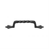 FB370 143 M&period;Marcus Black Iron Rustic Cabinet Pull Twist Design 143mm ctc