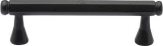 FB371 128 M&period;Marcus Black Iron Rustic Cabinet Pull Hexagon Design 128mm ctc