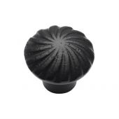 FB3891 38 M&period;Marcus Black Iron Rustic Cabinet Knob Wheel Design 38mm