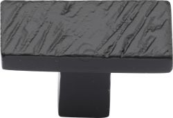 FB3896 M&period;Marcus Black Iron Rustic Cabinet Knob Textured Design 41mm