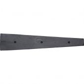 FB416 308 M&period;Marcus Black Iron Rustic Dummy Strap Hinge 12"