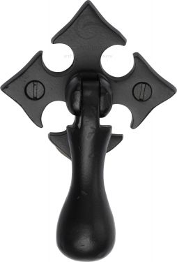 Click Here To Enlarge This Photo Of FB6261 M&period;Marcus Black Iron Rustic Fleur-De-Lys Cabinet Drop Pull