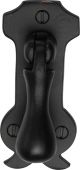 FB6263 M&period;Marcus Black Iron Rustic Cabinet Drop Pull on Plate