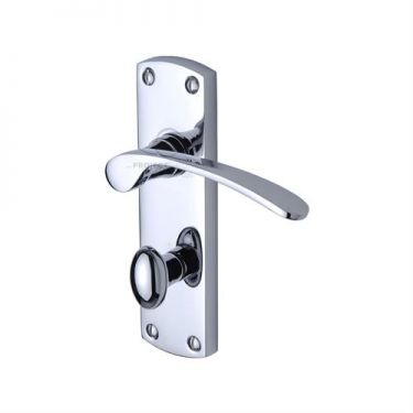 Click Here To Enlarge This Photo Of PR420-PC M&period;Marcus Project Hardware Door Handle For Bathroom Luca Design Polished Chrome Finish