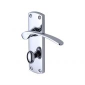 PR420-PC M&period;Marcus Project Hardware Door Handle For Bathroom Luca Design Polished Chrome Finish