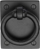 FB6367 M&period;Marcus Black Iron Rusticring Drop Pull on Plate