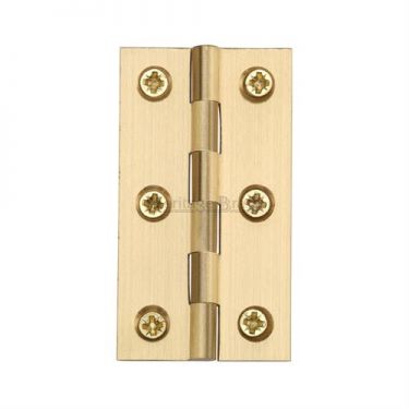 Click Here To Enlarge This Photo Of HG99-125-SB Heritage Brass Hinge Brass 3" x 1 &frac58;" Satin Brass Finish
