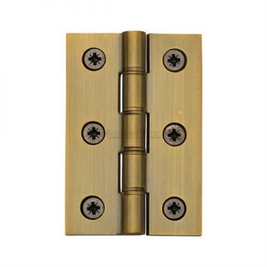 Click Here To Enlarge This Photo Of HG99-345-AT Heritage Brass Hinge Brass with Phosphor Washers 3" x 2" Antique Brass Finish