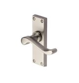 PR610-SN M&period;Marcus Project Hardware Door Handle Lever Latch Malvern Short Design Satin Nickel Finish