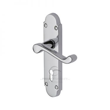 Click Here To Enlarge This Photo Of PR500-PC M&period;Marcus Project Hardware Door Handle Lever Lock Milton Design Polished Chrome Finish