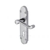 PR500-PC M&period;Marcus Project Hardware Door Handle Lever Lock Milton Design Polished Chrome Finish