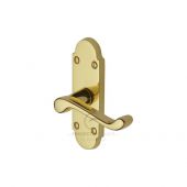 PR505-PB M&period;Marcus Project Hardware Door Handle Lever Latch Milton Short Design Polished Brass Finish