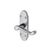 PR505-PC M&period;Marcus Project Hardware Door Handle Lever Latch Milton Short Design Polished Chrome Finish