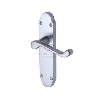 Click Here To Enlarge This Photo Of PR510-SC M&period;Marcus Project Hardware Door Handle Lever Latch Milton Design Satin Chrome Finish