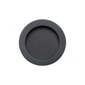 RD2322-BLK M&period;Marcus Sliding Door Round Flush Pulls Black Matt