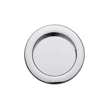 Click Here To Enlarge This Photo Of RD2322-PC M&period;Marcus Sliding Door Round Flush Pulls Polished Chrome