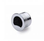 RD373-PC M&period;Marcus Sliding Door Finger Pull Polished Chrome