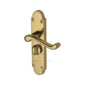 PR525-PB M&period;Marcus Project Hardware Door Handle For Privacy Set Milton Short Design Polished Brass Finish