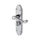 PR525-PC M&period;Marcus Project Hardware Door Handle For Privacy Set Milton Short Design Polished Chrome Finish