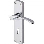 SC-400-PC M&period;Marcus Sorrento Door Handle Lever Lock Luca Design Polished Chrome Finish