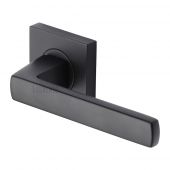 SC-4062-BLK M&period;Marcus Sorrento Door Handle Lever Latch on Square Rose Axis Design Matt Black Finish