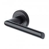 SC-4692-BLK M&period;Marcus Sorrento Door Handle Lever Latch on Round Rose Mercury Design Matt Black Finish