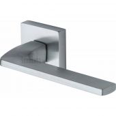 SC-CSQ5062-SC M&period;Marcus Sorrento Door Handle Lever Latch on Square Rose Indigo Design Satin Chrome Finish