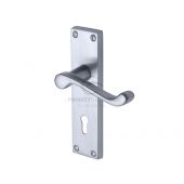 PR600-SC M&period;Marcus Project Hardware Door Handle Lever Lock Malvern Design Satin Chrome Finish